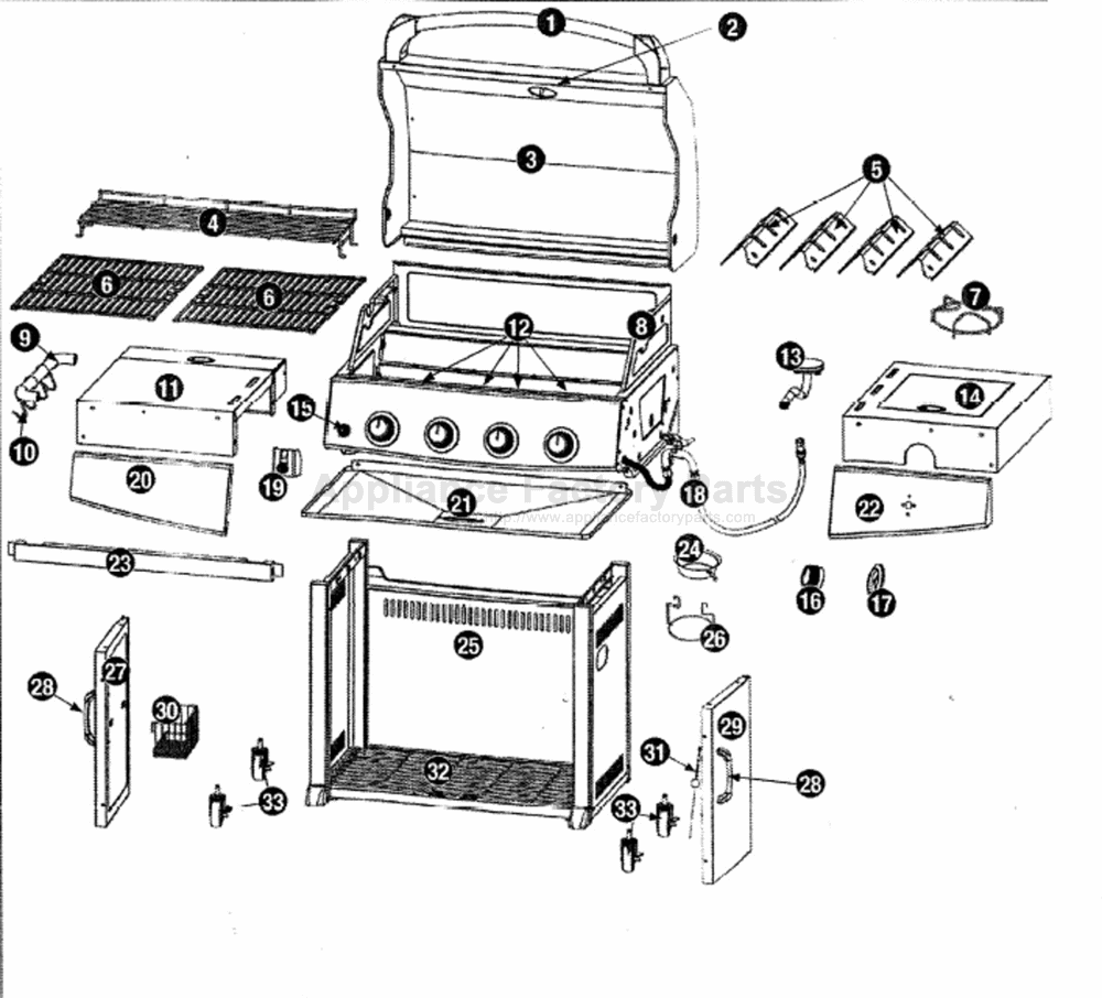 Uniflame GBC850WNGC Parts Grills