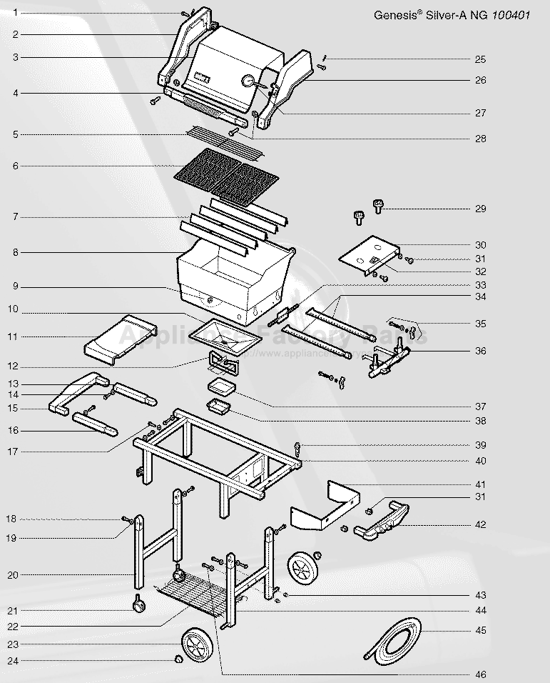 Weber GENESIS SILVER A NG SWE (2002-2003) • BBQ Parts World