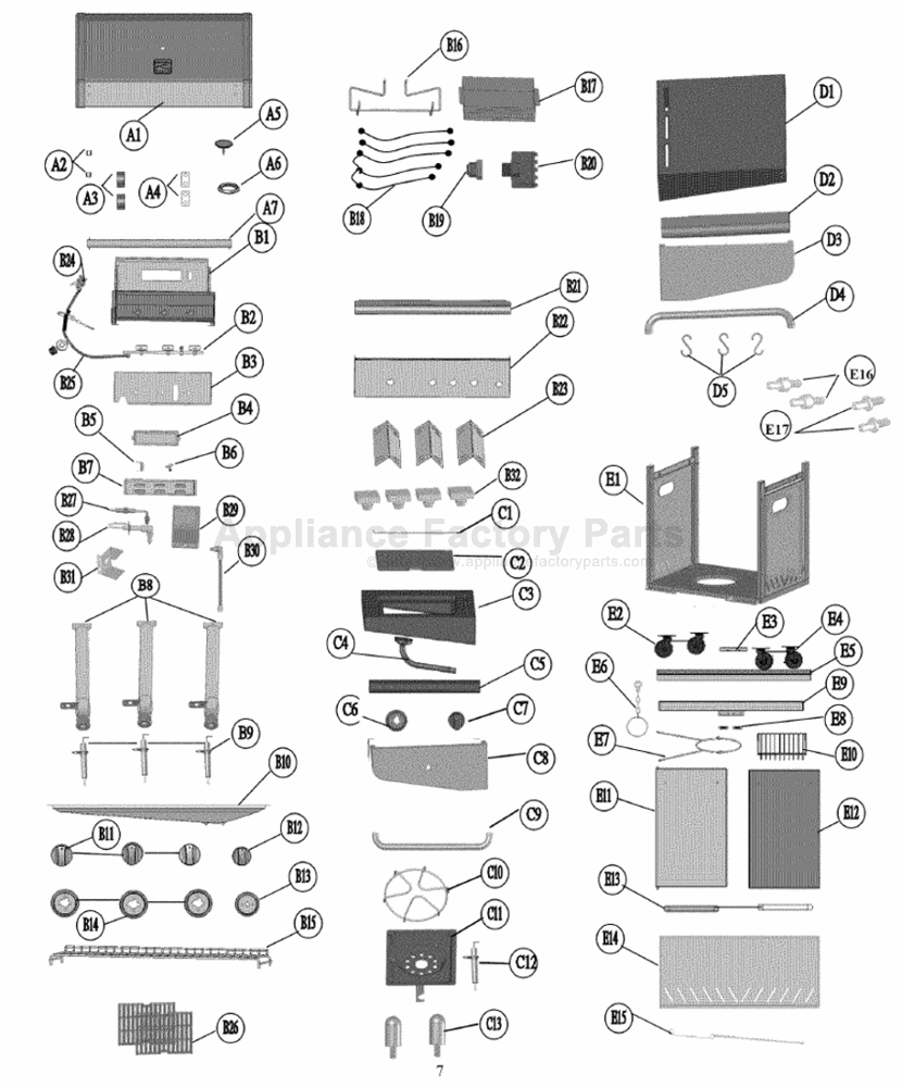 Kenmore 119.16434010 Parts Grills