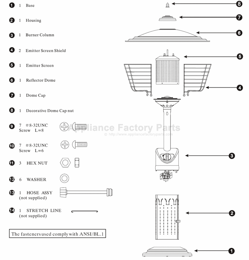 Napoleon PTH10PSS Parts Patio Heaters