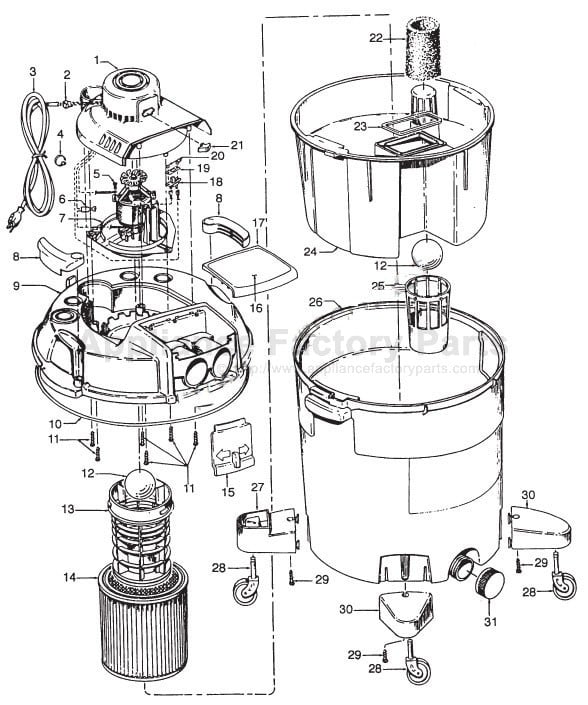 Hoover S6631 Parts Vacuum Cleaners