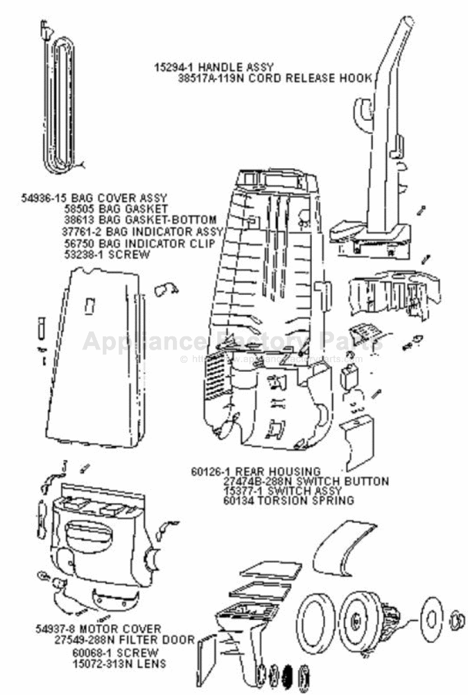 Eureka 4462AT Parts Vacuum Cleaners