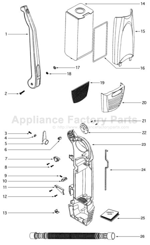 Sanitaire S782B Parts Vacuum Cleaners