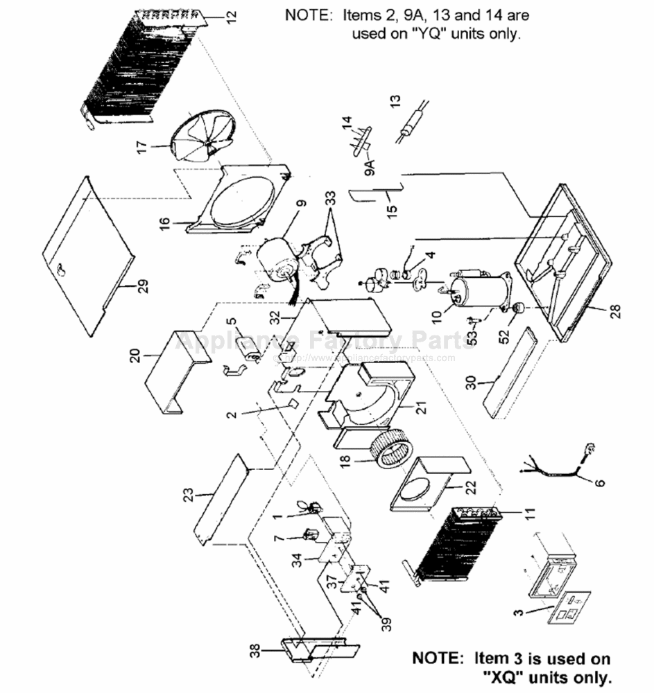 Friedrich XQ08L10AA Parts Air Conditioners