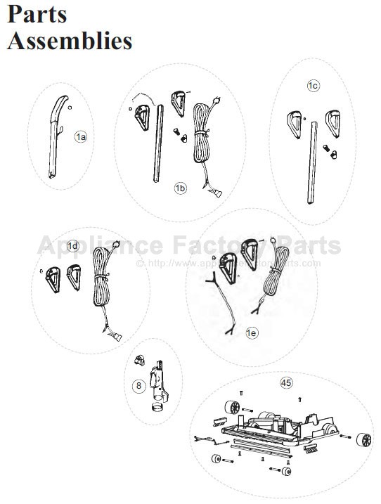 Oreck XL9000W Parts | Find Vacuum Cleaner Parts Here