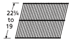 Rectangular Cooking Grids, 22 3/4” to 19”