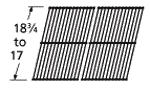 Rectangular Cooking Grids, 18 3/4” to 17”