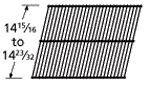 Rectangular Cooking Grids, 14 15/16” to 14 23/32”