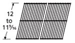 Rectangular Cooking Grids, 12“ to 11 9/16”